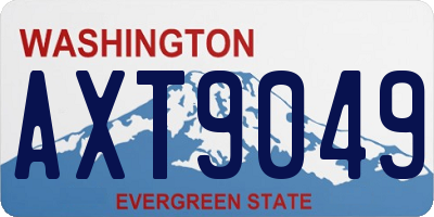 WA license plate AXT9049