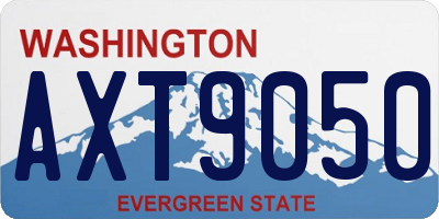 WA license plate AXT9050