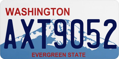 WA license plate AXT9052
