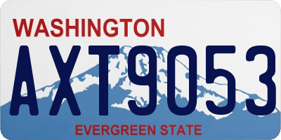 WA license plate AXT9053