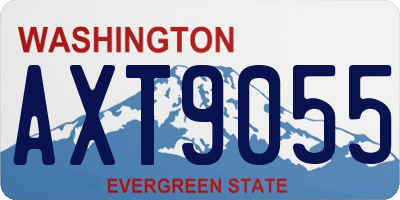 WA license plate AXT9055