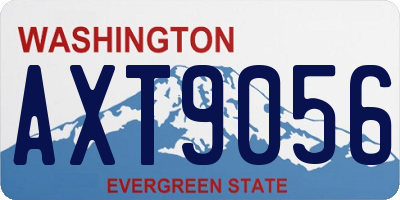 WA license plate AXT9056