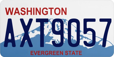 WA license plate AXT9057