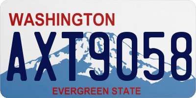 WA license plate AXT9058