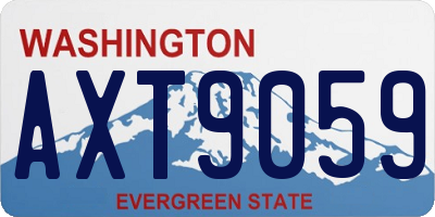 WA license plate AXT9059