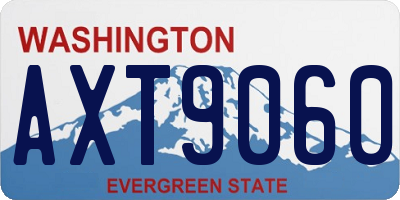 WA license plate AXT9060