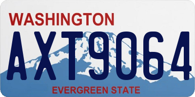 WA license plate AXT9064