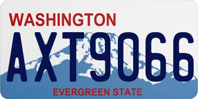WA license plate AXT9066