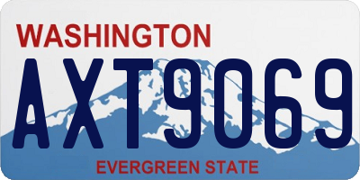 WA license plate AXT9069