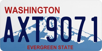 WA license plate AXT9071