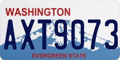 WA license plate AXT9073