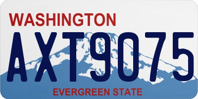 WA license plate AXT9075