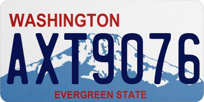 WA license plate AXT9076