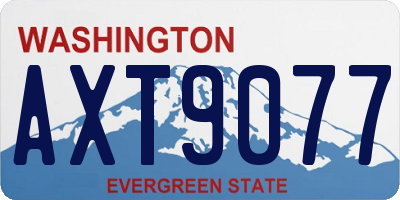 WA license plate AXT9077