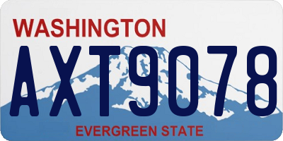 WA license plate AXT9078
