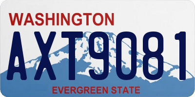WA license plate AXT9081
