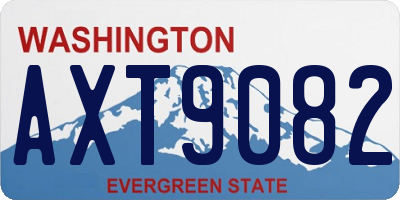 WA license plate AXT9082