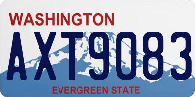 WA license plate AXT9083