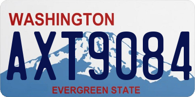 WA license plate AXT9084