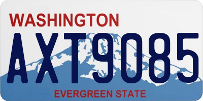 WA license plate AXT9085