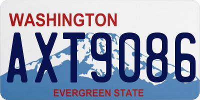 WA license plate AXT9086