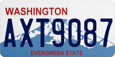 WA license plate AXT9087