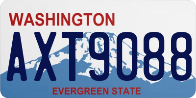 WA license plate AXT9088