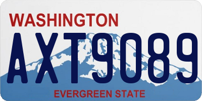 WA license plate AXT9089