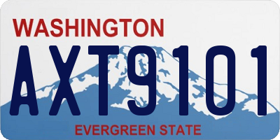 WA license plate AXT9101