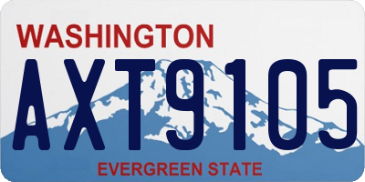 WA license plate AXT9105