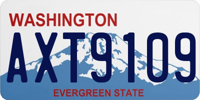 WA license plate AXT9109