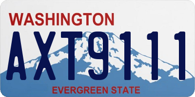 WA license plate AXT9111