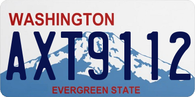 WA license plate AXT9112