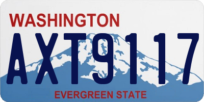 WA license plate AXT9117