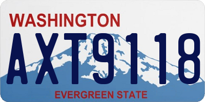 WA license plate AXT9118