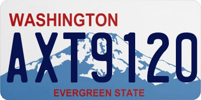 WA license plate AXT9120
