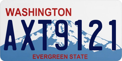 WA license plate AXT9121