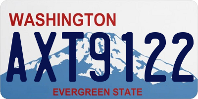 WA license plate AXT9122