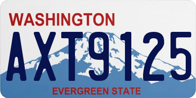 WA license plate AXT9125