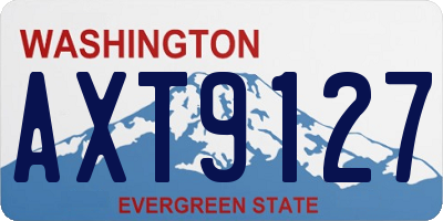 WA license plate AXT9127