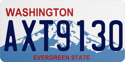 WA license plate AXT9130