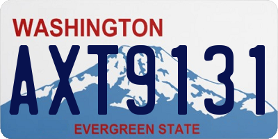 WA license plate AXT9131
