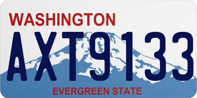 WA license plate AXT9133