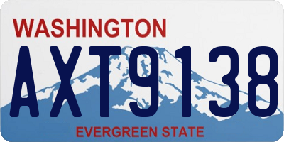 WA license plate AXT9138