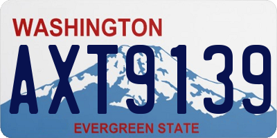 WA license plate AXT9139