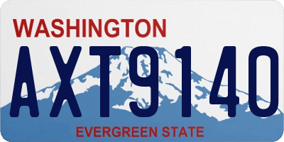 WA license plate AXT9140