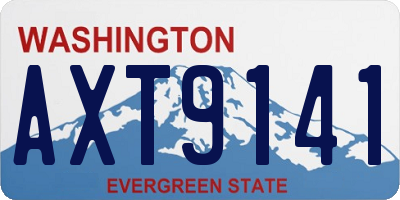 WA license plate AXT9141