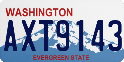 WA license plate AXT9143
