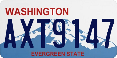 WA license plate AXT9147