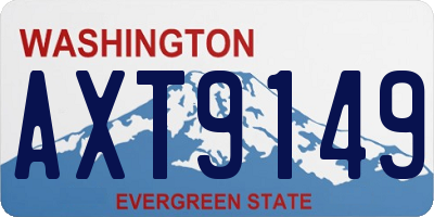 WA license plate AXT9149